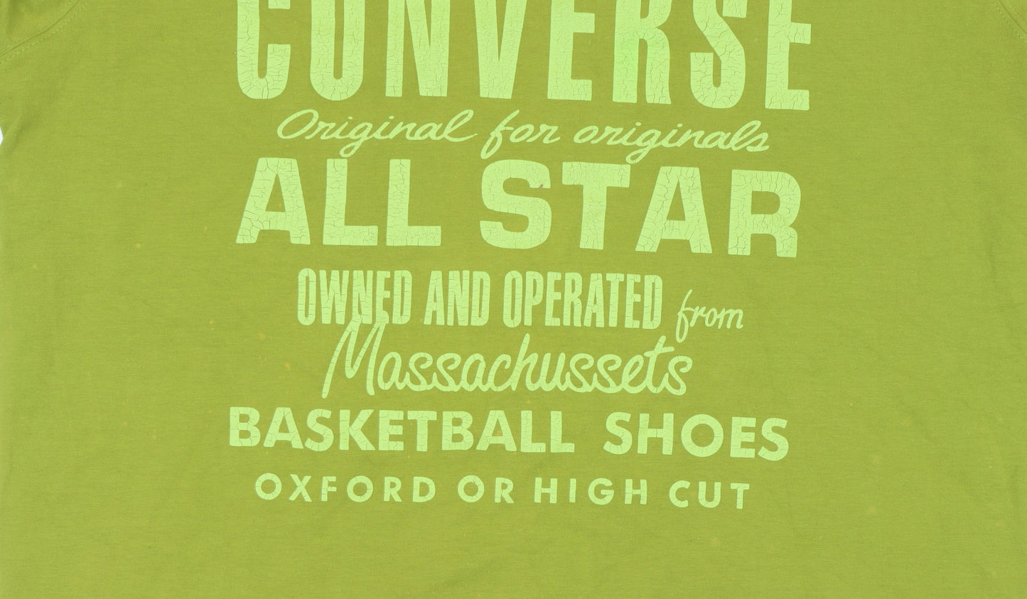 Mens UK Size M Converse Green T-Shirt