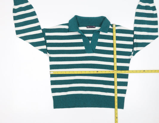 Womens UK Size M Marks and Spencer Green Pullover Jumper