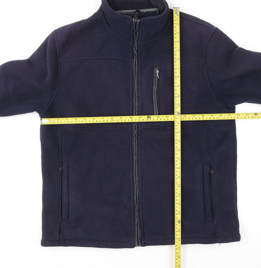Mens UK Size M Maine New England Blue Full Zip Sweatshirt