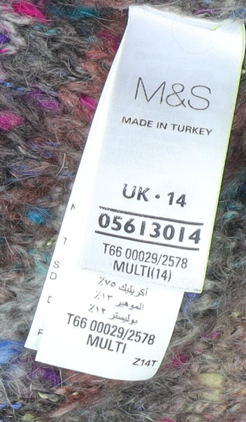 Womens UK Size 14 Marks and Spencer Multicoloured Pullover Jumper