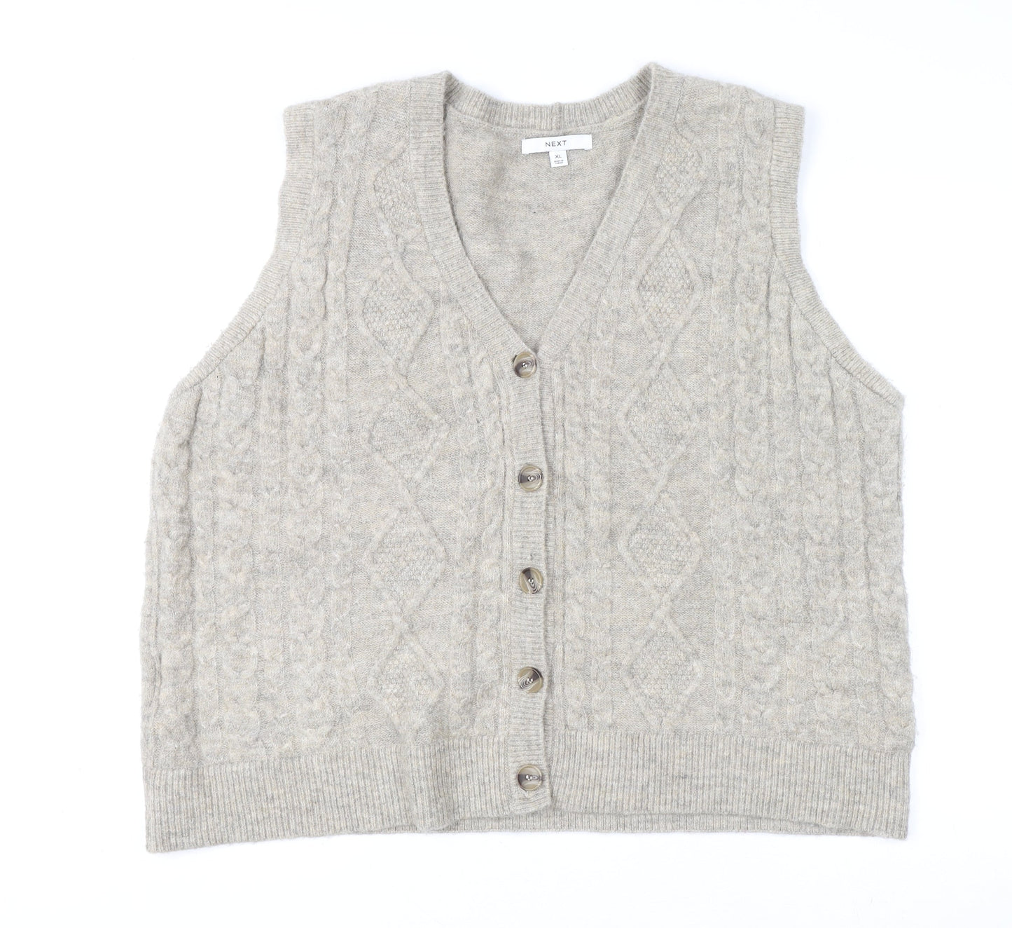 Mens UK Size XL NEXT Beige Cardigan Jumper