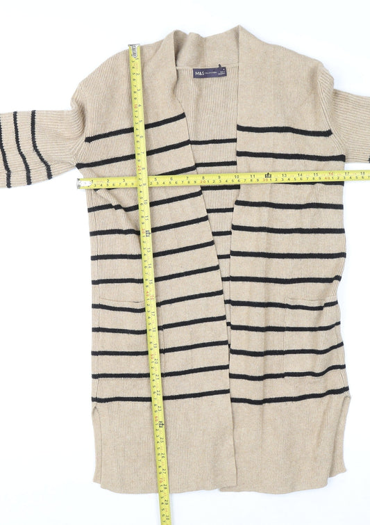 Womens UK Size 6 Marks and Spencer Beige Cardigan Jumper