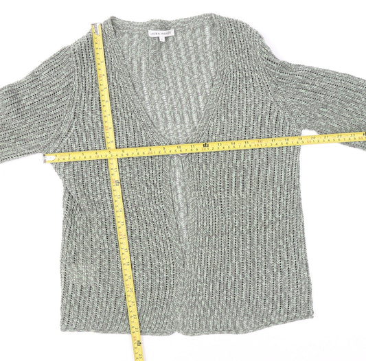 Womens UK Size L Laura Ashley Grey Cardigan Jumper
