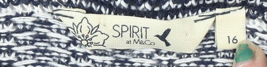 Womens UK Size 16 Marks and Spencer Blue Cardigan Jumper