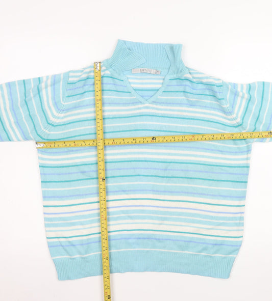 Womens UK Size M EWM Blue Pullover Jumper