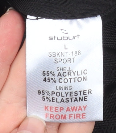 Mens UK Size L Stuburt Grey 1/4 Zip
