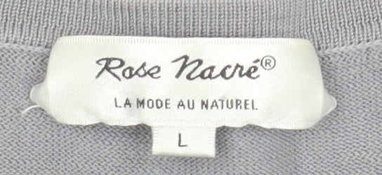 Womens UK Size L Rose Nacré Grey Pullover Jumper