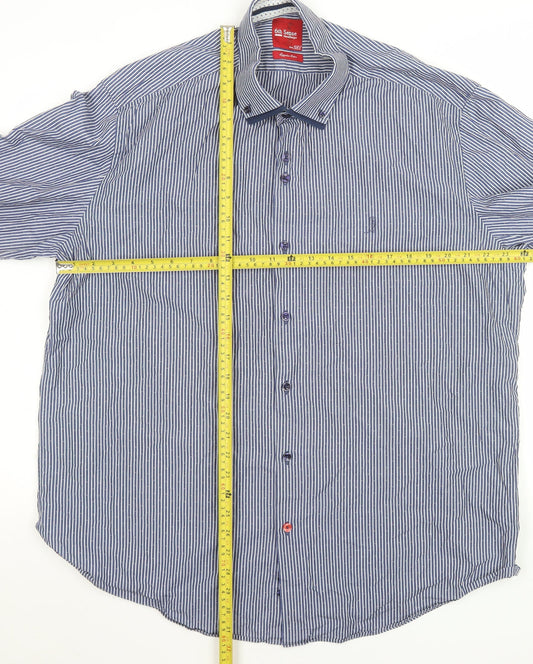 Mens UK Collar Size 3XL 6th Sense Smart Blue Dress Shirt