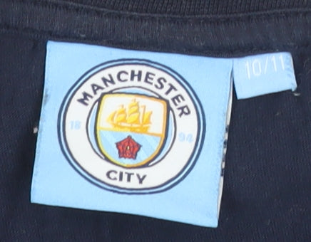 Boys UK Size 10-11 Years Manchester City Blue Basic T-Shirt