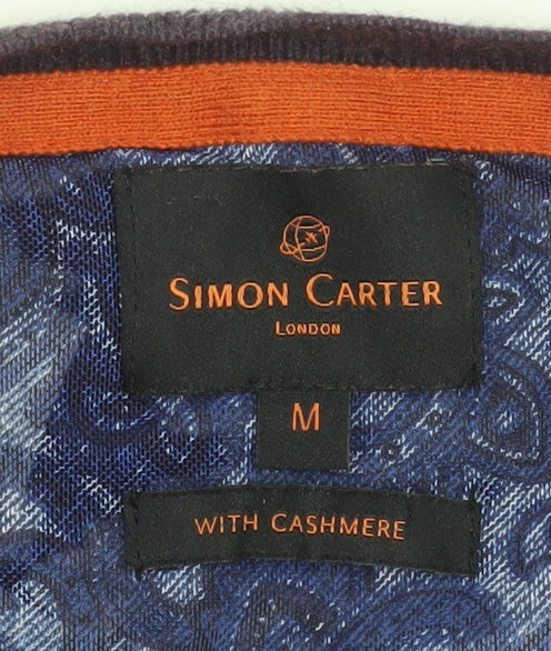 Mens UK Size M Simon Carter Purple Pullover Jumper