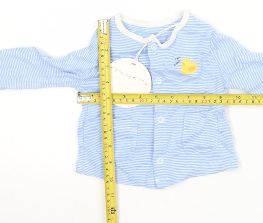 Leigh Tucker Willow Blue Striped Baby Outfit Set 6-9 Months Cotton