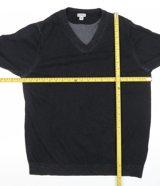 Mens UK Size M Ashworth Black Pullover Jumper