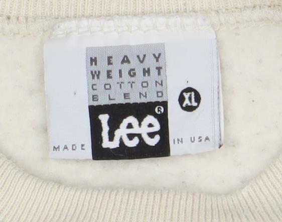 Mens UK Size XL Lee Beige Pullover Sweatshirt