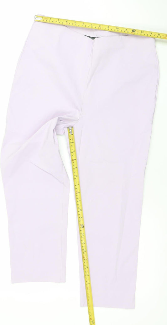 Womens UK Size 12 Bonmarché Regular Fit Casual Travel Purple Trousers