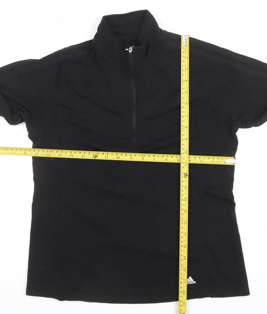 Womens UK Size M adidas Black Golf Polo