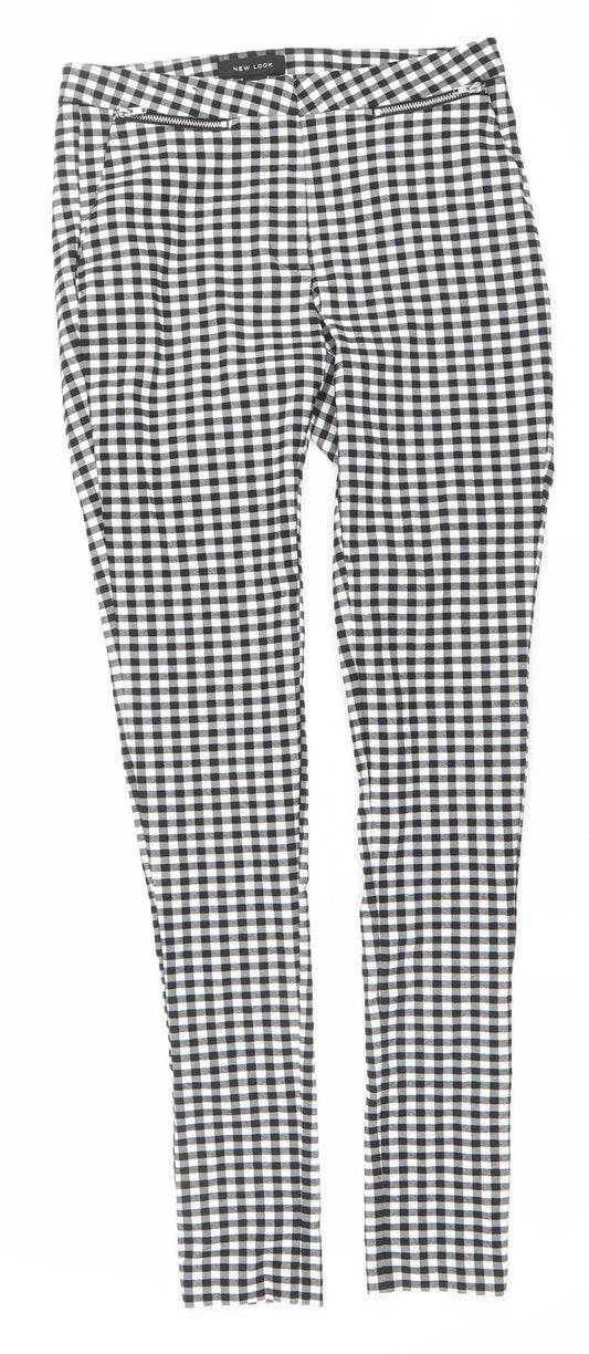 Womens UK Size 6 New Look Slim Fit Casual Workwear Black Trousers