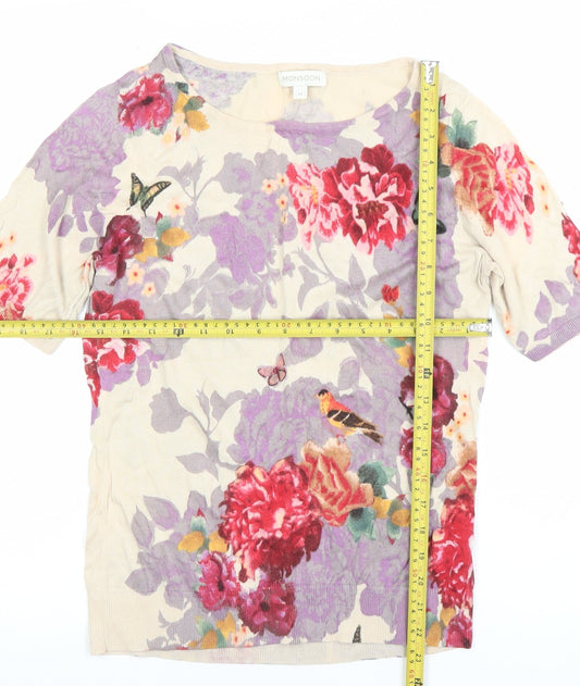 Womens UK Size M Monsoon Multicoloured Basic T-Shirt