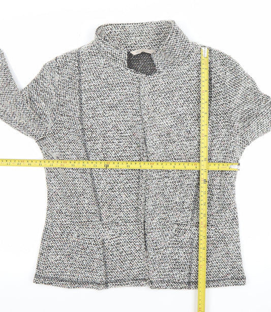 Marks and Spencer Women’s Grey Woven Blazer UK 14 Classic Single-Breasted Jacket