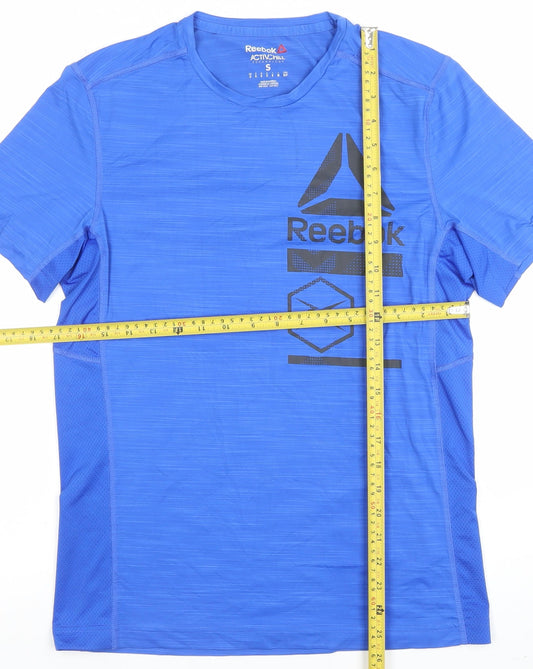 Mens UK Size S Reebok Blue Gym & TrainingRunning & JoggingCrossFit T-Shirt