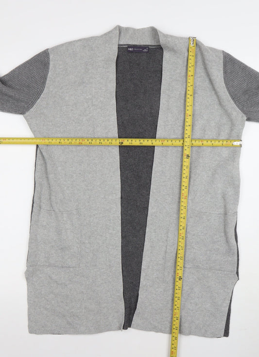 Womens UK Size 12 Marks and Spencer Grey Cardigan Jumper