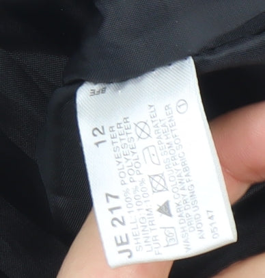 Womens UK Size 12 Casual Comfort Black Overcoat