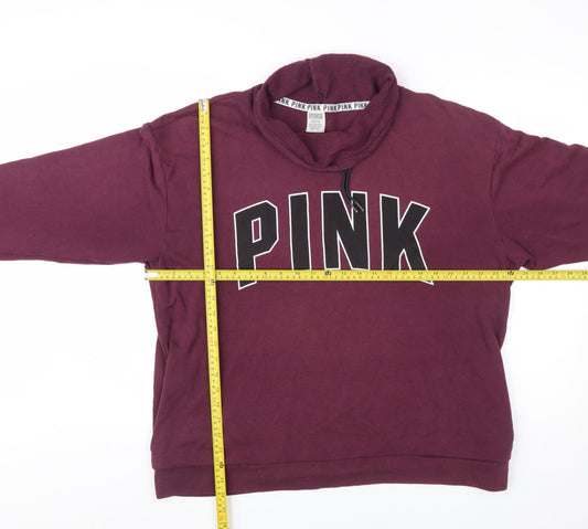 Womens UK Size L Victoria's Secret PINK Purple Pullover Sweatshirt