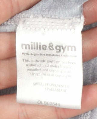 Womens UK Size S millie & gym Slim Fit Capri Grey Leggings