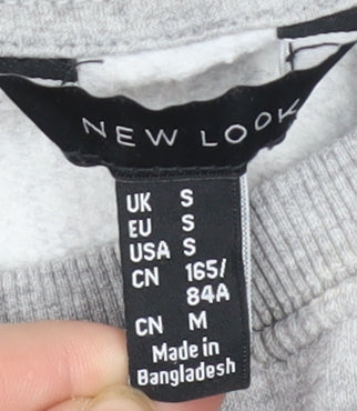 Mens UK Size S New Look Grey Pullover Sweatshirt