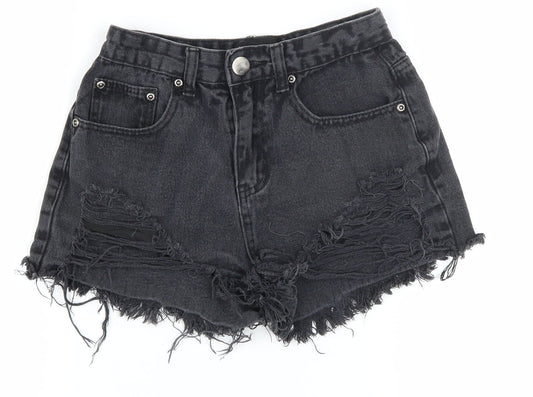 Womens UK Size 6 PRETTYLITTLETHING Regular Fit Cut-Off Shorts