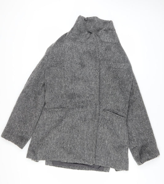 F&F Women’s Grey Wool Blend Mid-Length Overcoat XS