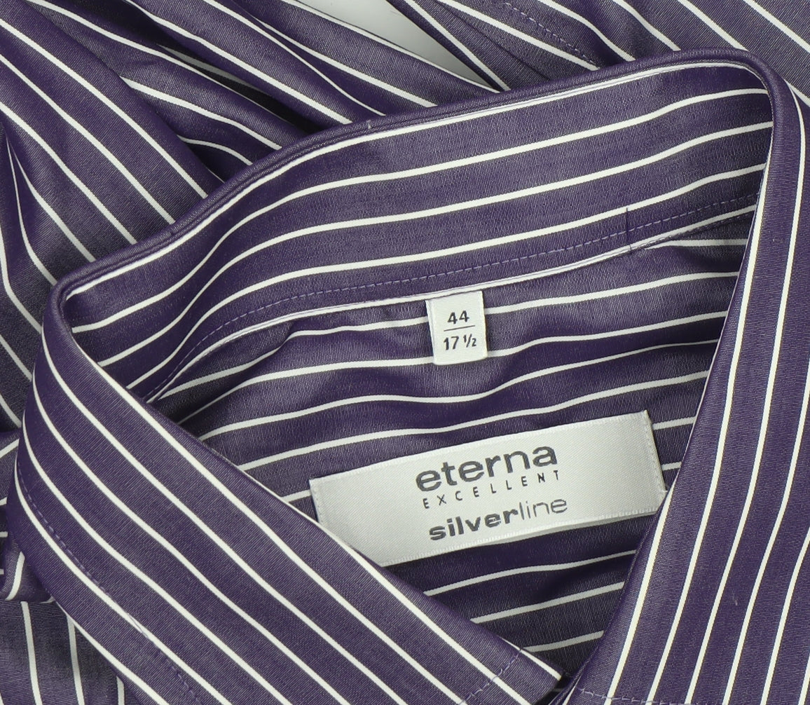 Mens UK Collar Size 44 Eterna Smart Purple Dress Shirt