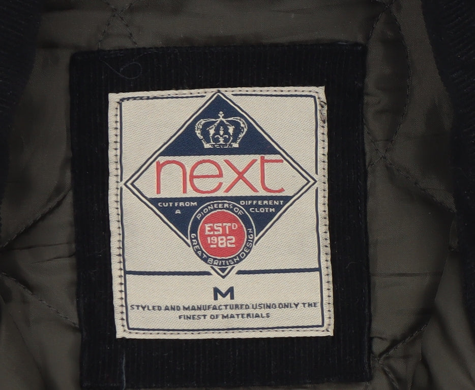 Mens UK Size M NEXT Black Quilted Coat