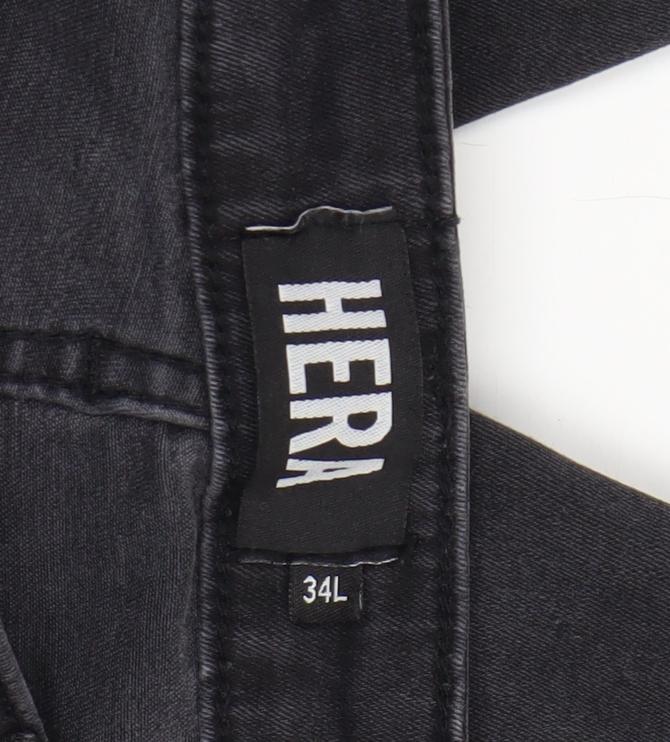 Mens UK Size L Hera Slim Fit Skinny Black Jeans