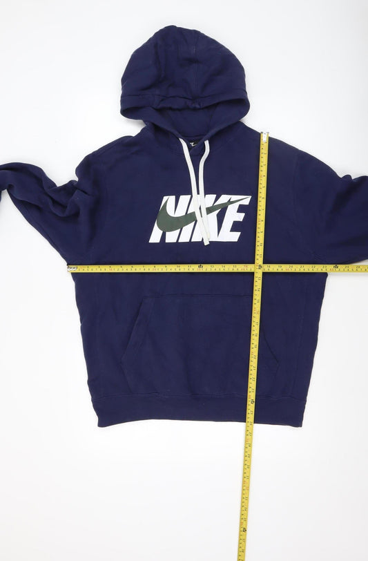 Mens UK Size M Nike Blue Pullover Hoodie