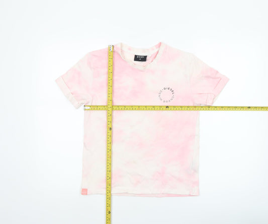 Womens UK Size XS Diesel Pink Basic T-Shirt