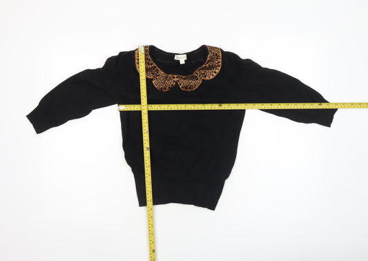 Womens UK Size S Monsoon Black Pullover Jumper
