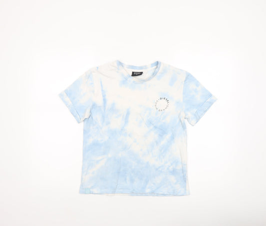 Womens UK Size XS Diesel Blue Basic T-Shirt