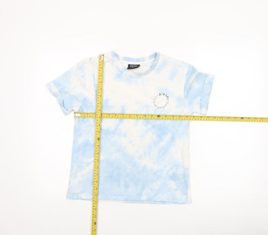 Womens UK Size XS Diesel Blue Basic T-Shirt