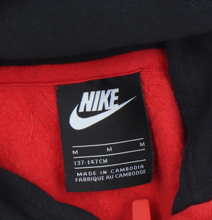 Boys UK Size 12-13 Years Nike Red Full Zip Hoodie