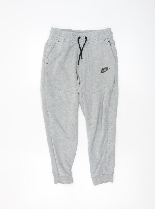 Boys UK Size M Nike Regular Fit Jogger Grey Trousers