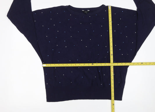 Womens UK Size 18 M&Co Blue Pullover Jumper