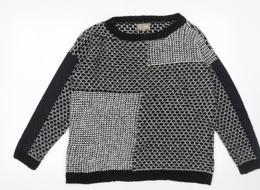 Womens UK Size 14 Soon Black Pullover Jumper
