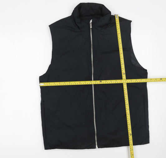 Esprit Men's Black M Padded Bodywarmer Waistcoat Full Zip