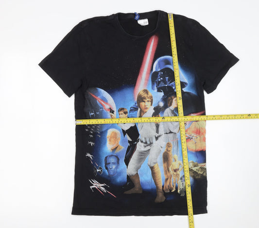 Mens UK Size S Star Wars Black T-Shirt