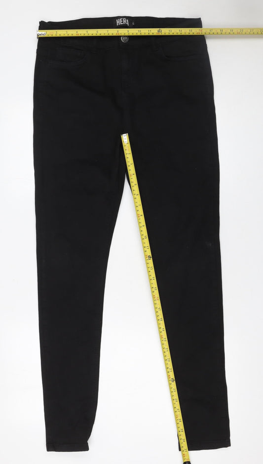 Mens UK Size 34L Hera Slim Fit Skinny Black Jeans
