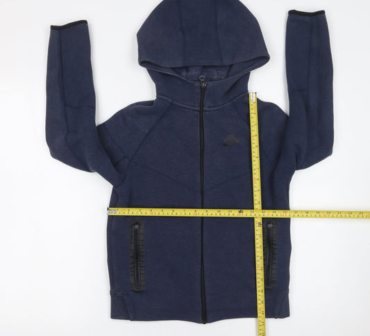 Boys UK Size 13-14 Years Nike Blue Full Zip Hoodie