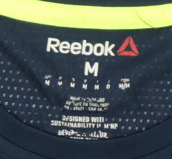 Mens UK Size M Reebok Blue Gym & TrainingRunning & JoggingCrossFit T-Shirt