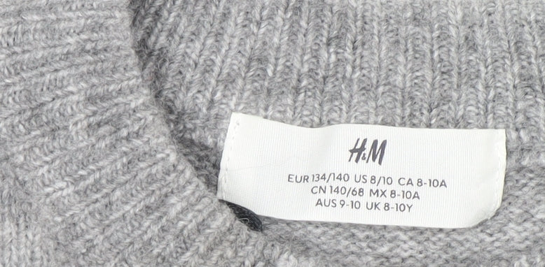 Teens UK Size 8 H&M Grey Pullover Jumper