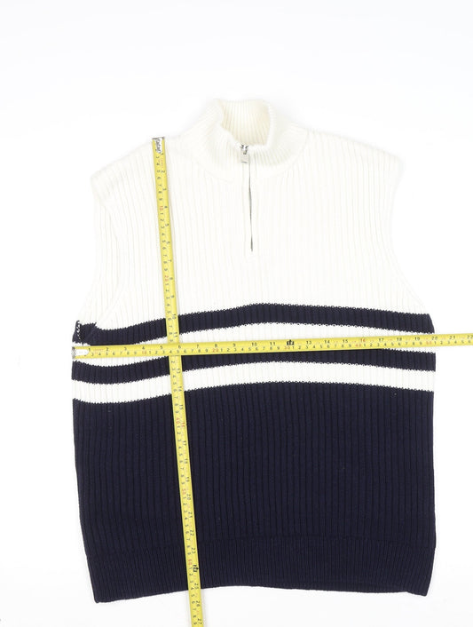 Mens UK Size S Zara Blue Vest Jumper