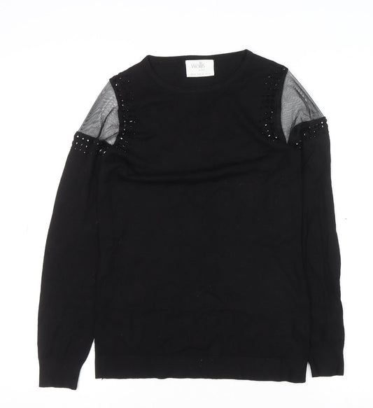 Womens UK Size 8 Wallis Black Pullover Jumper